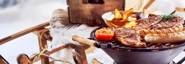 Grillen im Schnee